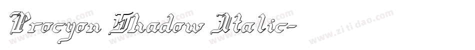 Procyon Shadow Italic字体转换